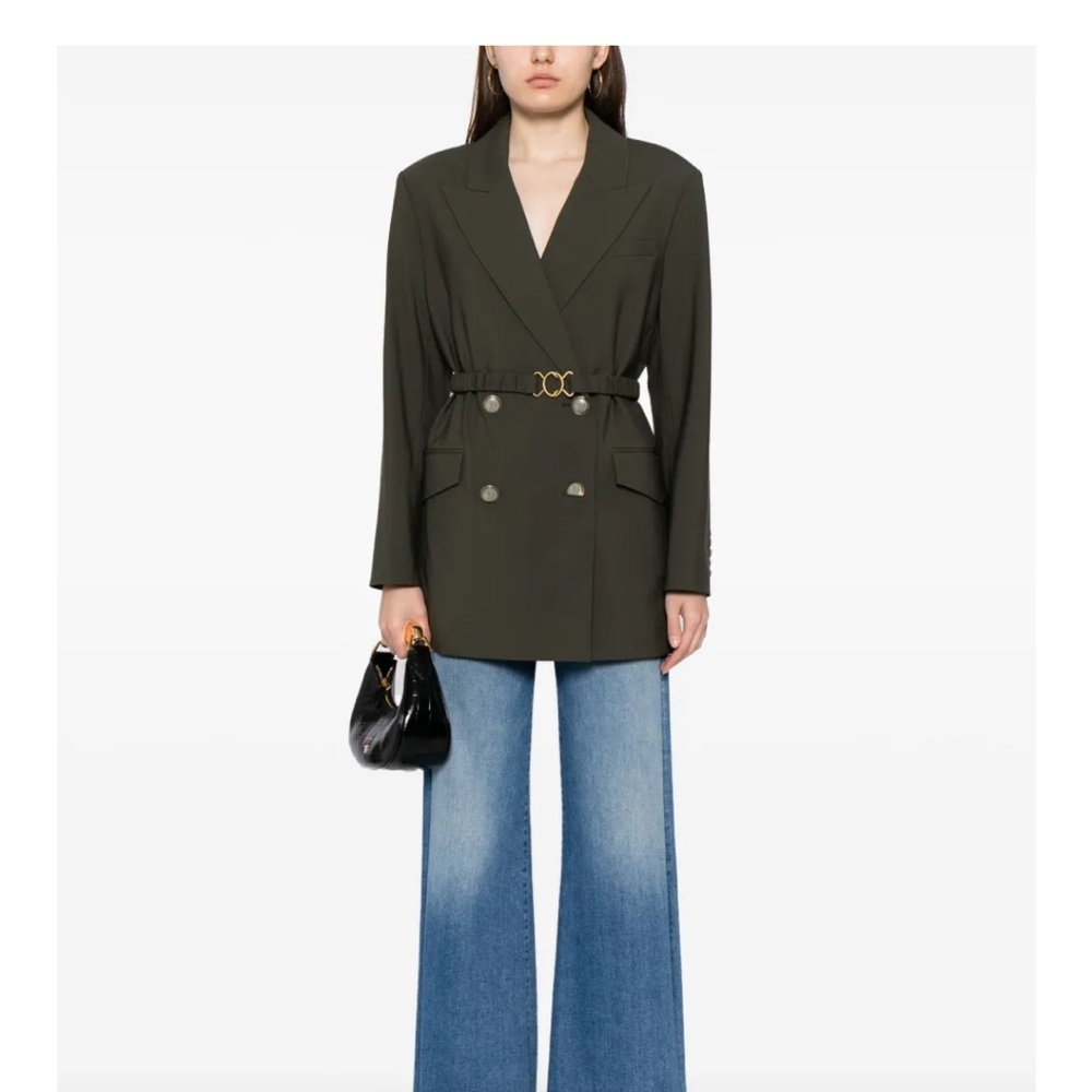 NWT Veronica Beard Green Double-Breasted Blazer